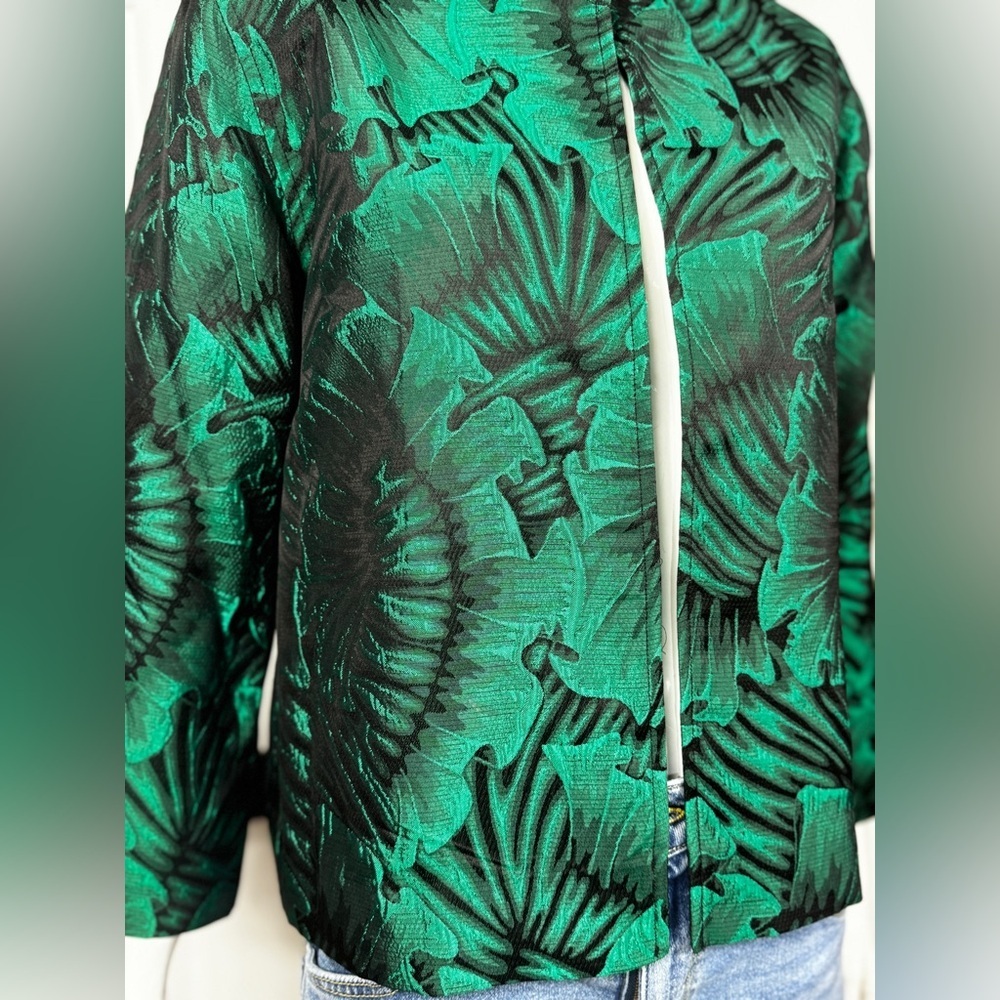 Caroline rose Elegant Green embroidered Women's Jacket K-31 - Picture 3 of 14